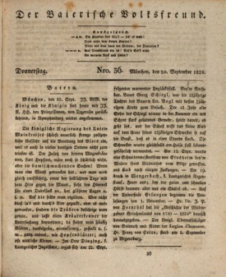 Der bayerische Volksfreund Donnerstag 30. September 1824