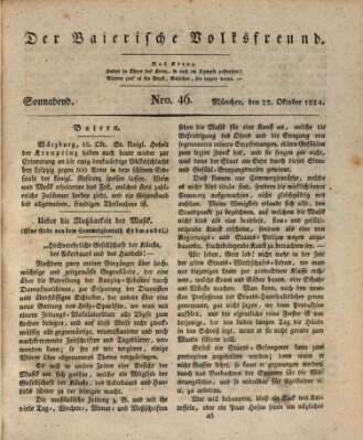 Der bayerische Volksfreund Samstag 23. Oktober 1824