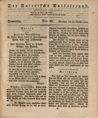 Der bayerische Volksfreund Donnerstag 28. Oktober 1824