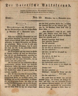 Der bayerische Volksfreund Dienstag 2. November 1824