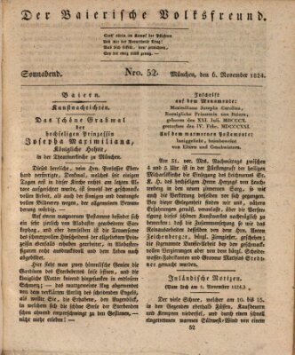 Der bayerische Volksfreund Samstag 6. November 1824