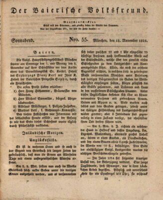 Der bayerische Volksfreund Samstag 13. November 1824