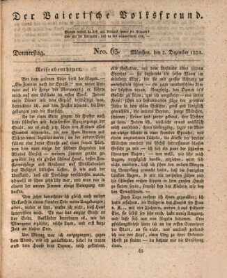 Der bayerische Volksfreund Donnerstag 2. Dezember 1824