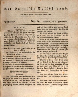 Der bayerische Volksfreund Samstag 22. Januar 1825