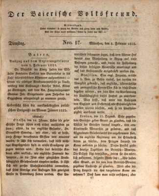 Der bayerische Volksfreund Dienstag 8. Februar 1825