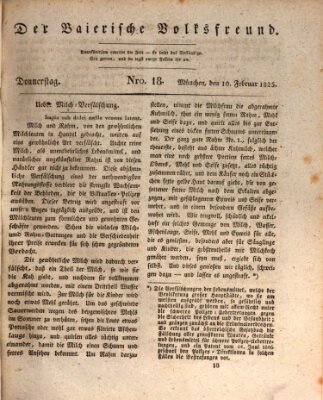 Der bayerische Volksfreund Donnerstag 10. Februar 1825