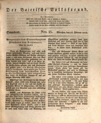 Der bayerische Volksfreund Samstag 26. Februar 1825