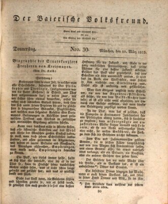 Der bayerische Volksfreund Donnerstag 10. März 1825