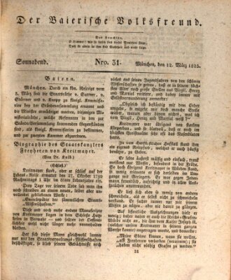 Der bayerische Volksfreund Samstag 12. März 1825