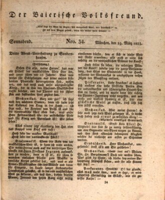 Der bayerische Volksfreund Samstag 19. März 1825