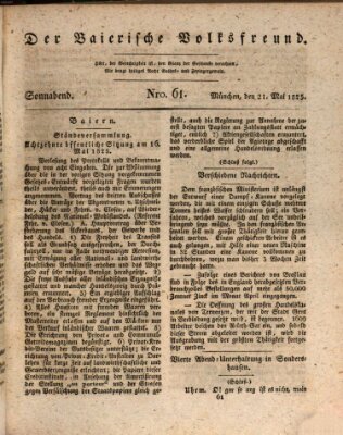 Der bayerische Volksfreund Samstag 21. Mai 1825