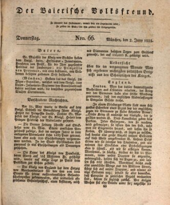 Der bayerische Volksfreund Donnerstag 2. Juni 1825