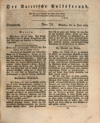 Der bayerische Volksfreund Samstag 18. Juni 1825