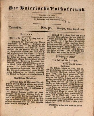 Der bayerische Volksfreund Donnerstag 4. August 1825