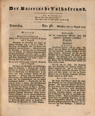 Der bayerische Volksfreund Donnerstag 11. August 1825