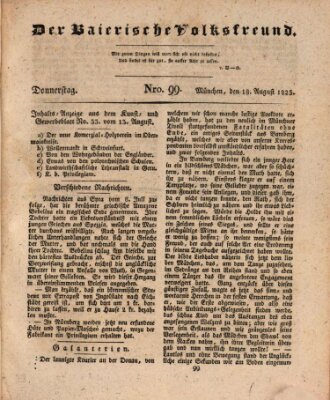 Der bayerische Volksfreund Donnerstag 18. August 1825