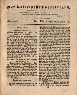 Der bayerische Volksfreund Samstag 20. August 1825