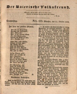 Der bayerische Volksfreund Donnerstag 13. Oktober 1825