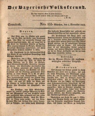 Der bayerische Volksfreund Samstag 5. November 1825