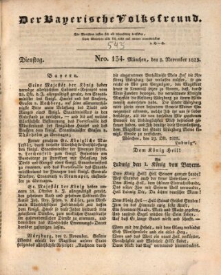 Der bayerische Volksfreund Dienstag 8. November 1825