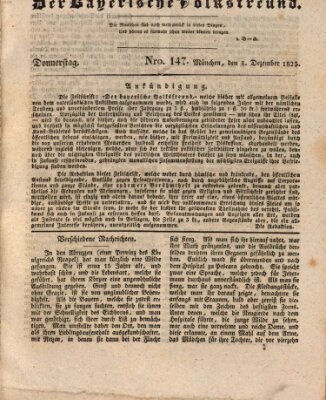 Der bayerische Volksfreund Donnerstag 8. Dezember 1825