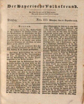 Der bayerische Volksfreund Dienstag 27. Dezember 1825