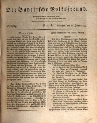 Der bayerische Volksfreund Dienstag 10. Januar 1826