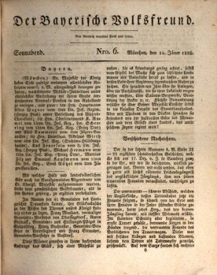Der bayerische Volksfreund Samstag 14. Januar 1826
