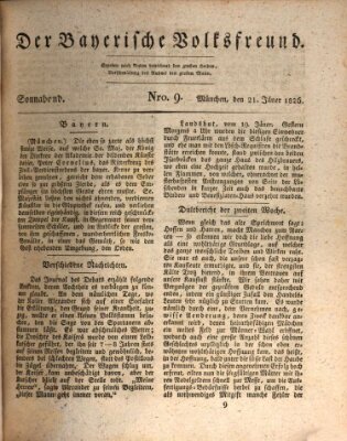 Der bayerische Volksfreund Samstag 21. Januar 1826