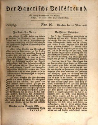 Der bayerische Volksfreund Dienstag 24. Januar 1826