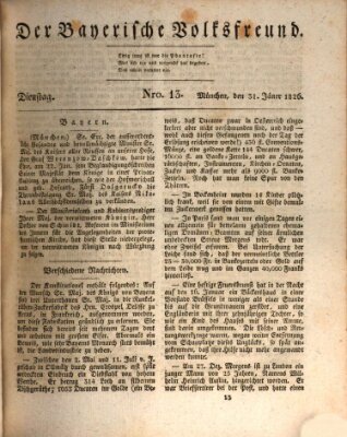 Der bayerische Volksfreund Dienstag 31. Januar 1826