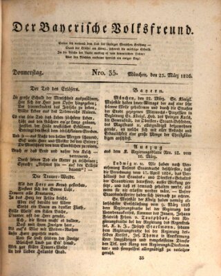 Der bayerische Volksfreund Donnerstag 23. März 1826