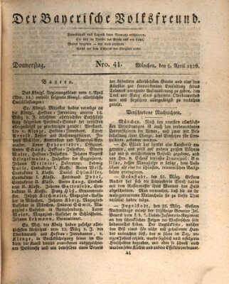 Der bayerische Volksfreund Donnerstag 6. April 1826