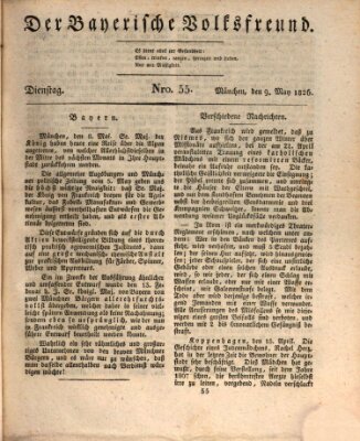 Der bayerische Volksfreund Dienstag 9. Mai 1826