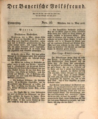 Der bayerische Volksfreund Donnerstag 11. Mai 1826