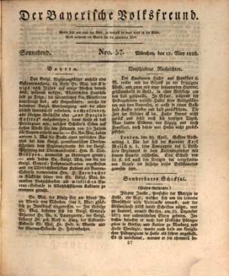 Der bayerische Volksfreund Samstag 13. Mai 1826