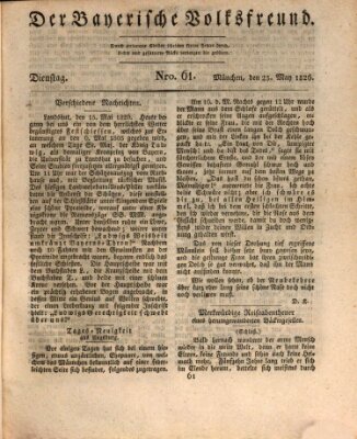 Der bayerische Volksfreund Dienstag 23. Mai 1826