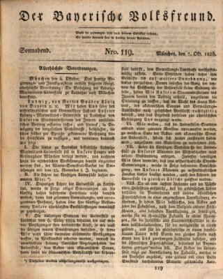 Der bayerische Volksfreund Samstag 7. Oktober 1826