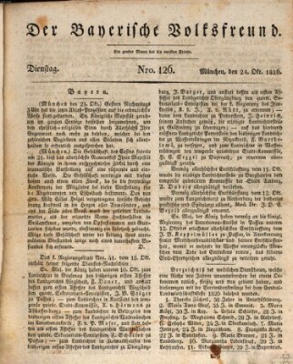 Der bayerische Volksfreund Dienstag 24. Oktober 1826