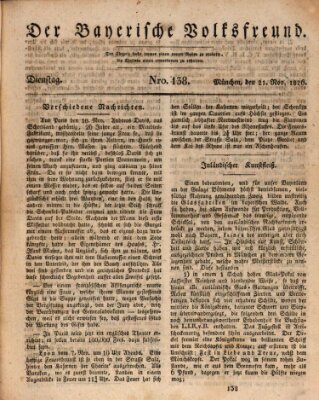 Der bayerische Volksfreund Dienstag 21. November 1826