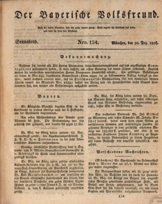 Der bayerische Volksfreund Samstag 30. Dezember 1826