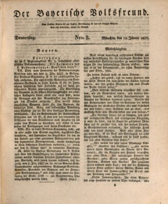 Der bayerische Volksfreund Donnerstag 18. Januar 1827