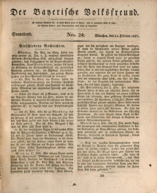 Der bayerische Volksfreund Samstag 24. Februar 1827