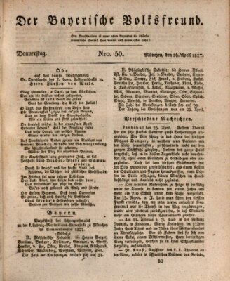 Der bayerische Volksfreund Donnerstag 26. April 1827