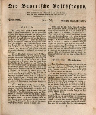 Der bayerische Volksfreund Samstag 28. April 1827