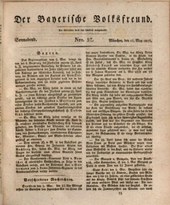 Der bayerische Volksfreund Samstag 12. Mai 1827