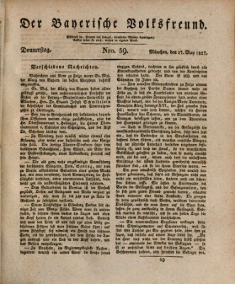 Der bayerische Volksfreund Donnerstag 17. Mai 1827