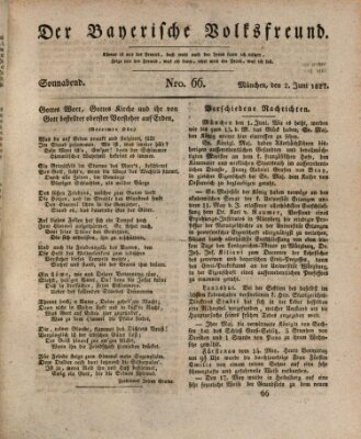 Der bayerische Volksfreund Samstag 2. Juni 1827