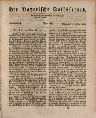 Der bayerische Volksfreund Donnerstag 7. Juni 1827