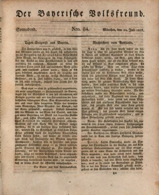 Der bayerische Volksfreund Samstag 14. Juli 1827